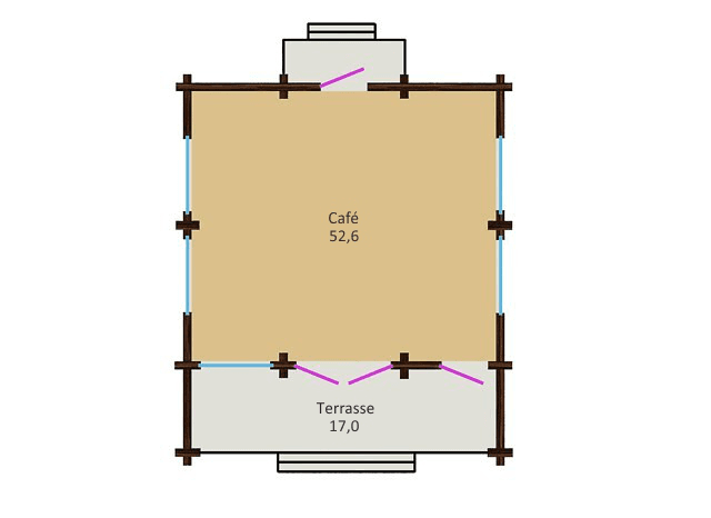 Plan de maison en bois Alpine Cafe