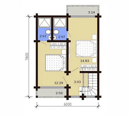 Plan maison moderne premiere étage